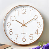 Wall Clock with a Golden Finish