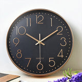 Wall Clock with a Golden Finish