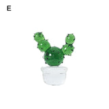 Miniature Glass Cactus Figurines